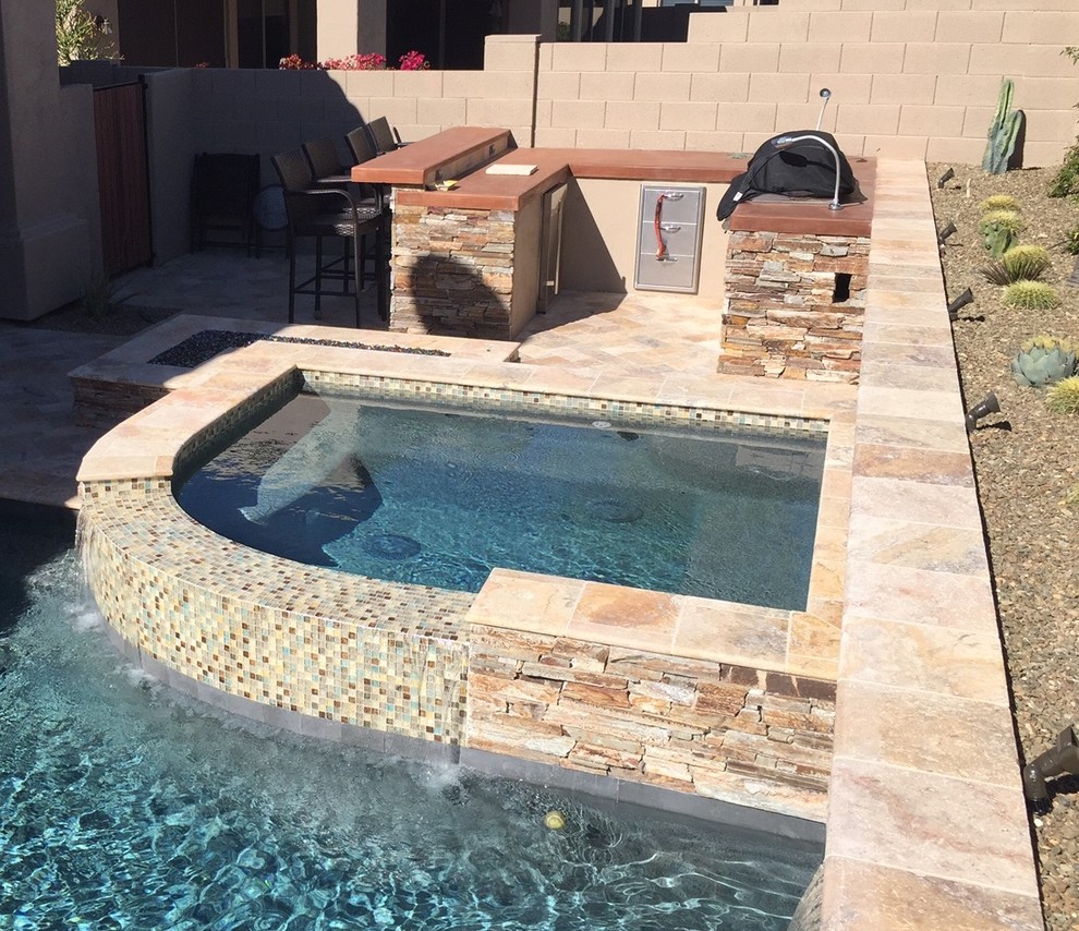 Pool - contemporary pool idea in Phoenix