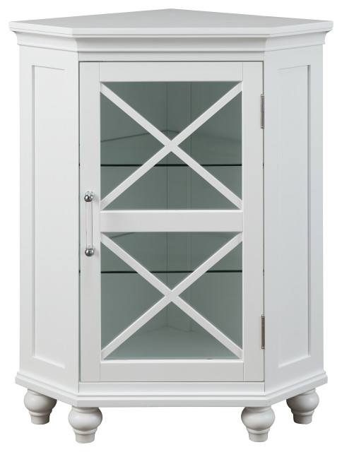 Wooden Bathroom Storage Corner Stand Cabinet - Traditional - Bathroom ...