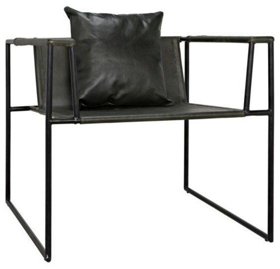 Parand Chair W Leather Iron
