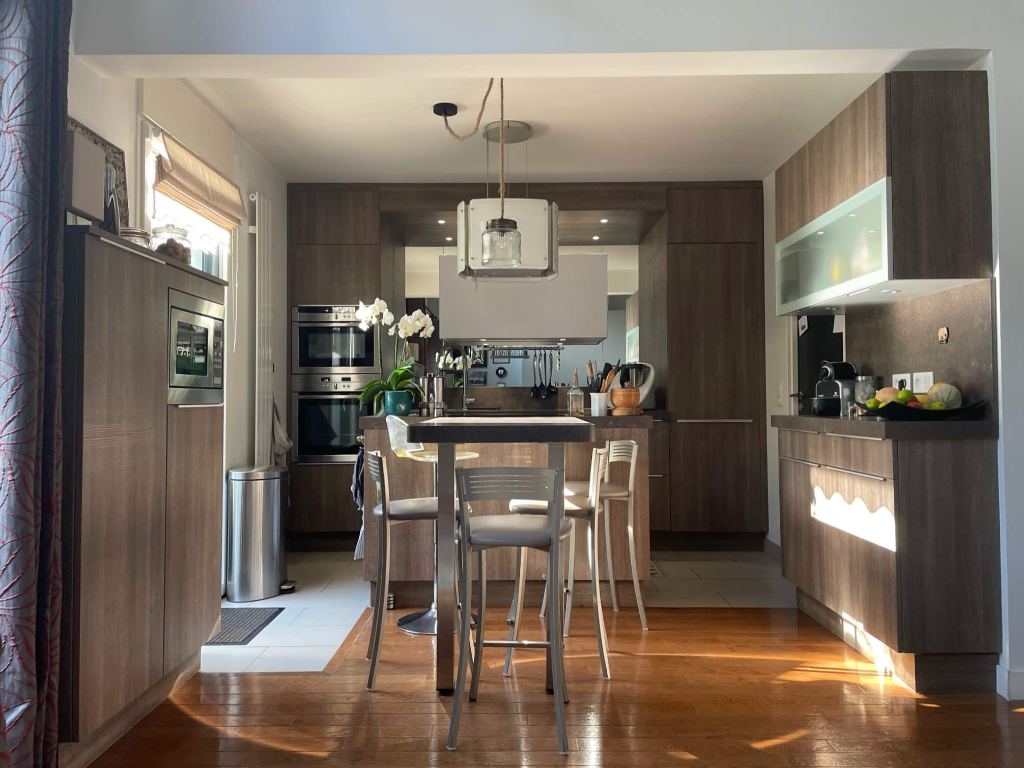 Cuisine 9 m2 intégrée dans la pièce à vivre