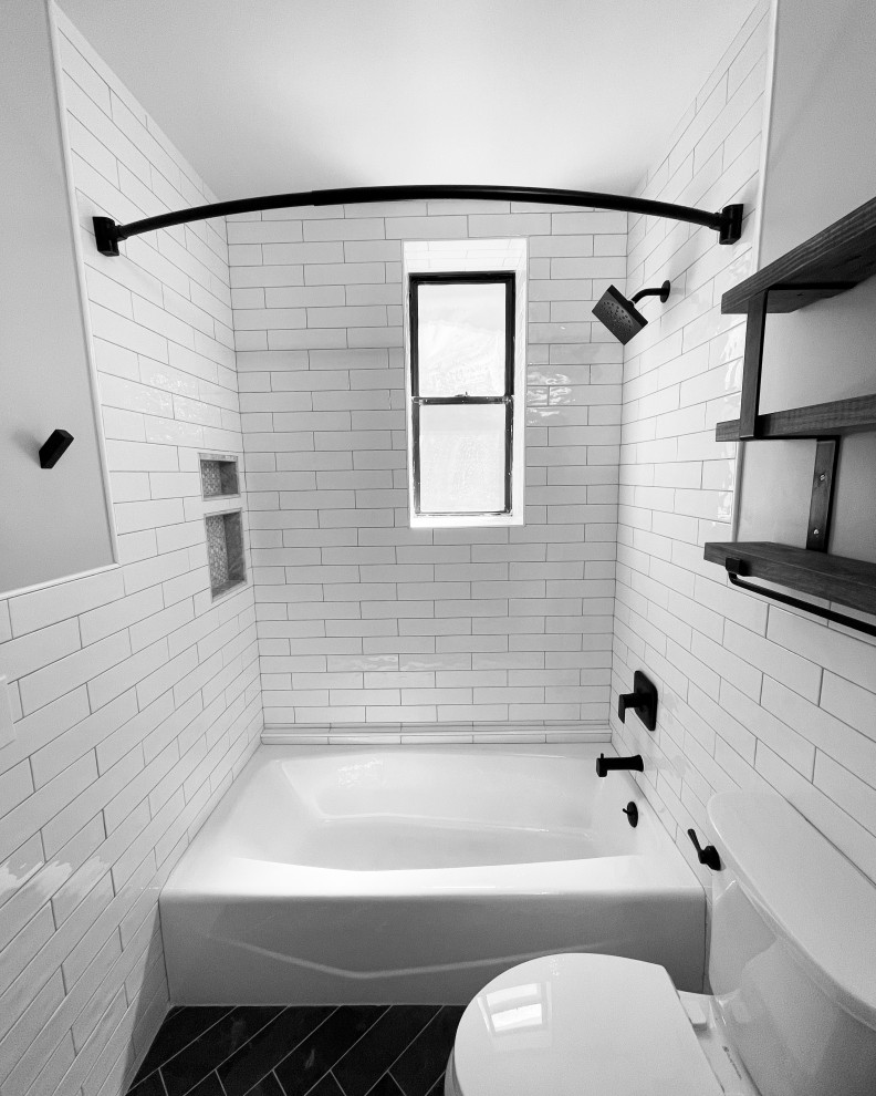 Black and White bathrooms Remodel Modern Bathroom New York by
