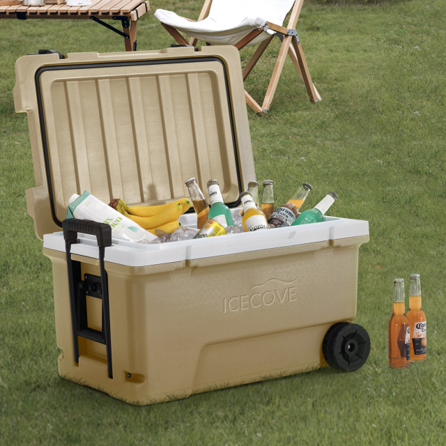 IceCove 60Quart Solar Cooler Mojave Desert Tan Modern Coolers And