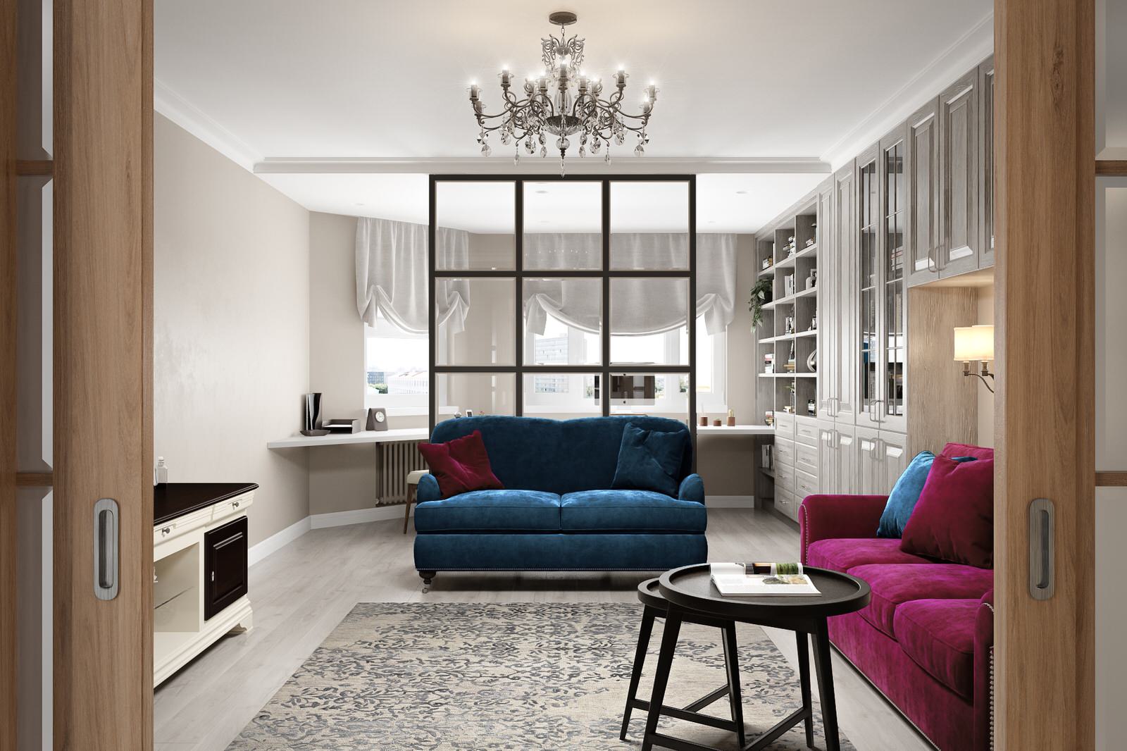 Классический дизайн интерьера квартиры в здании серии П55М