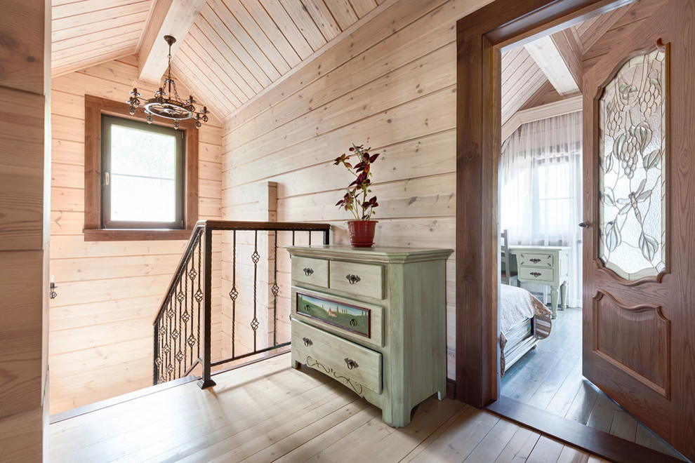 Реализованный проект интерьеров коттеджа из бруса в поселке Ларионово