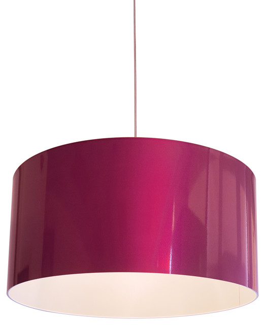 Innermost Metallic Large Drum Pendant Light Pink Contemporary Innermost Metallic Large Drum Pendant Light Pink