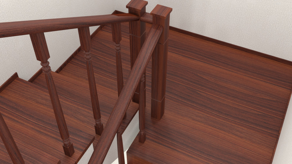 П-образная лестница в доме