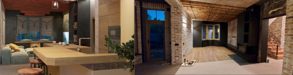 Проект пристройки кухни-гостиной к дому (визуализация и реализация)