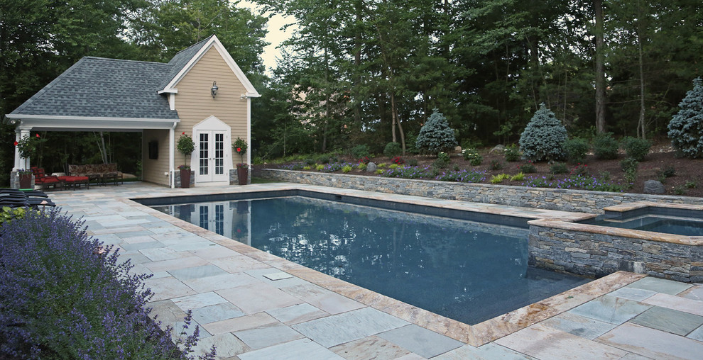 This is an example of a traditional pool in Bridgeport.