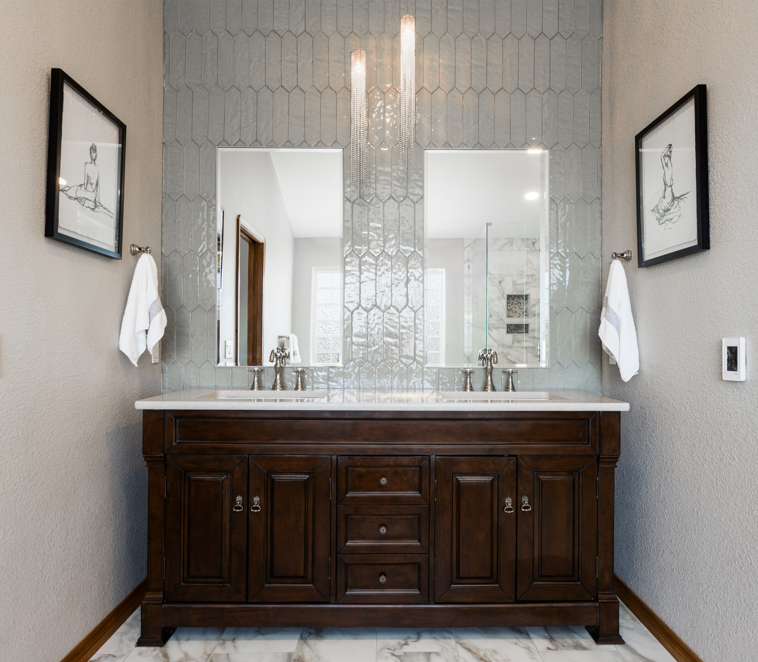Master and guest bathrooms