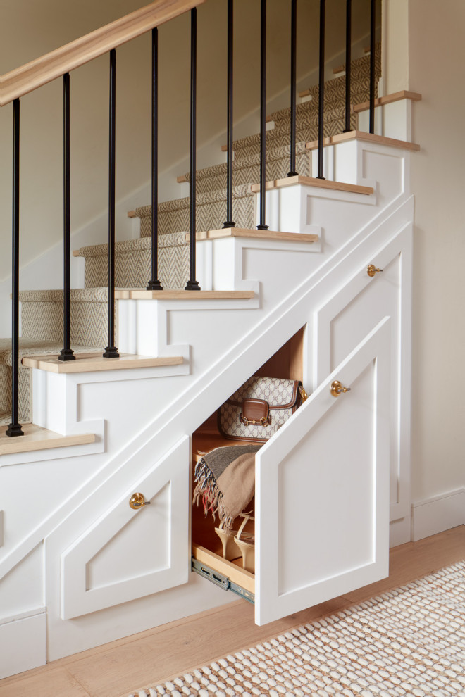 Inspiration for a transitional staircase remodel in San Francisco
