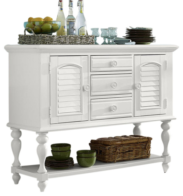 Liberty Furniture Summer House Server, Oyster White Traditional