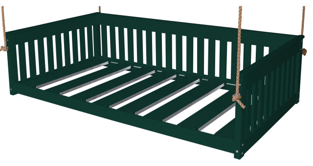 Poly Mission Hanging Daybed with Rope, Turf Green, Twin