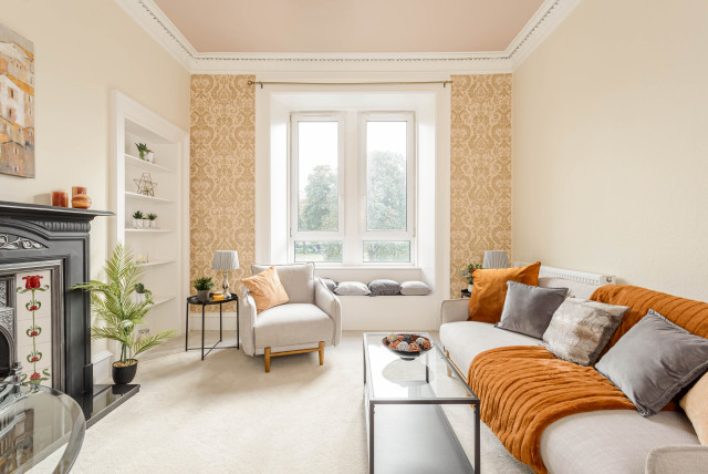 Full Stage - Two Bed Flat - Before and After transitional-living-room