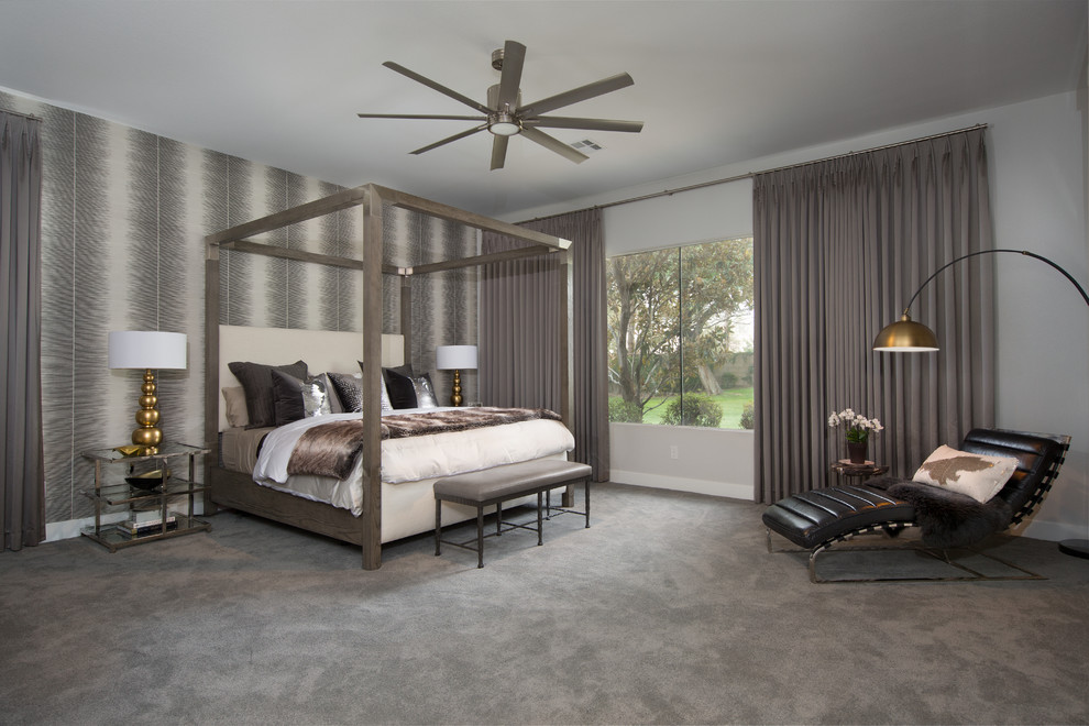 Inspiration for a mid-sized contemporary bedroom in Las Vegas.