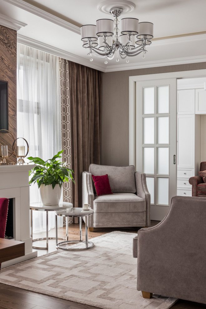 Квартира с сочными акцентами в Неоклассике