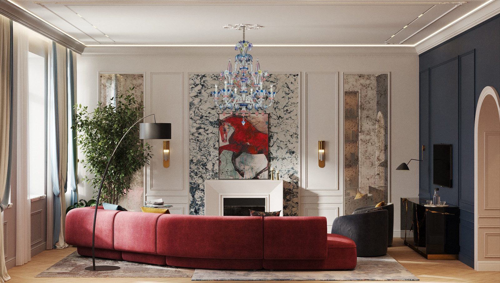 Двухэтажная квартира в центре Петербурга