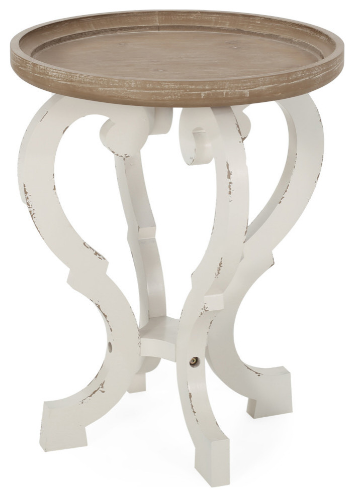 Kohen French Country Accent Table With Round Top - French Country ...
