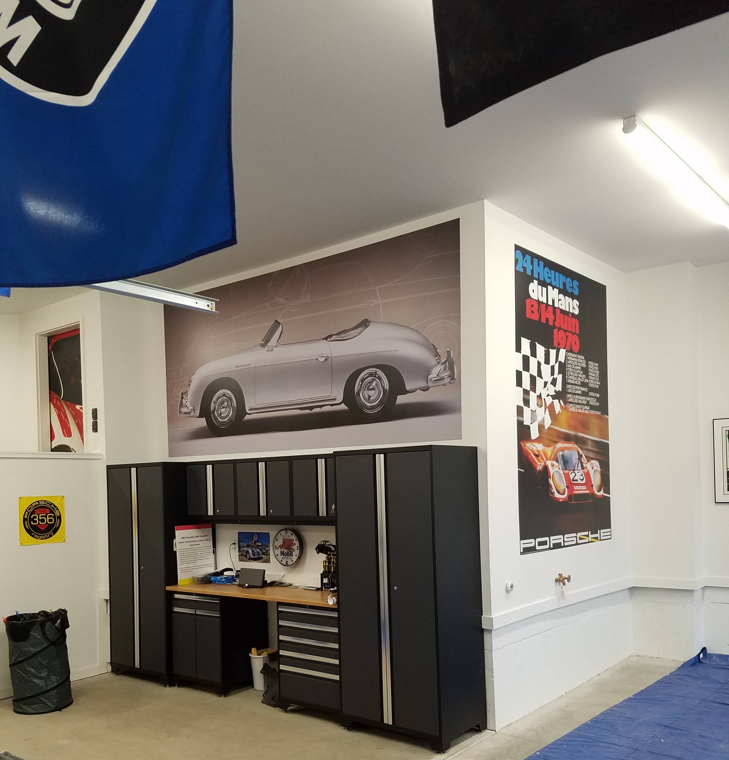 Mural Installs: Porsche Collector's Garage