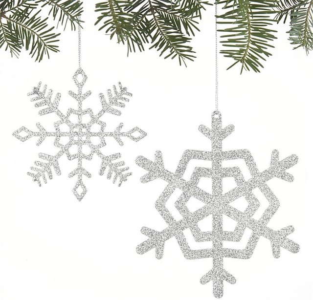 Sparkly Glitter Small Snowflake Ornament