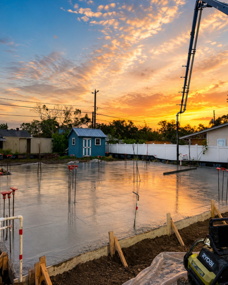 HUD Residential Home Rebuild — Slab Complete & Structural Framing Underway
