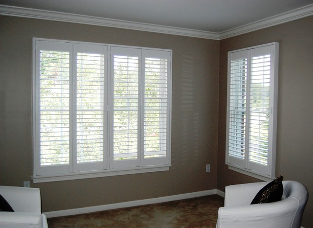 plantation shutters - traditional - bedroom - boston -shades in