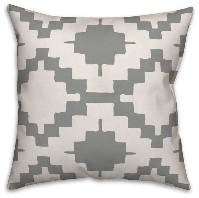 grey aztec cushion
