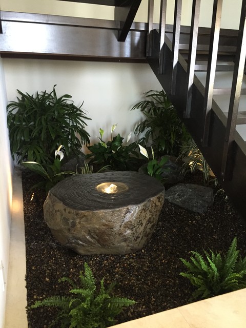 Indoor Zen Garden - Contemporary - Staircase - Los Angeles ...