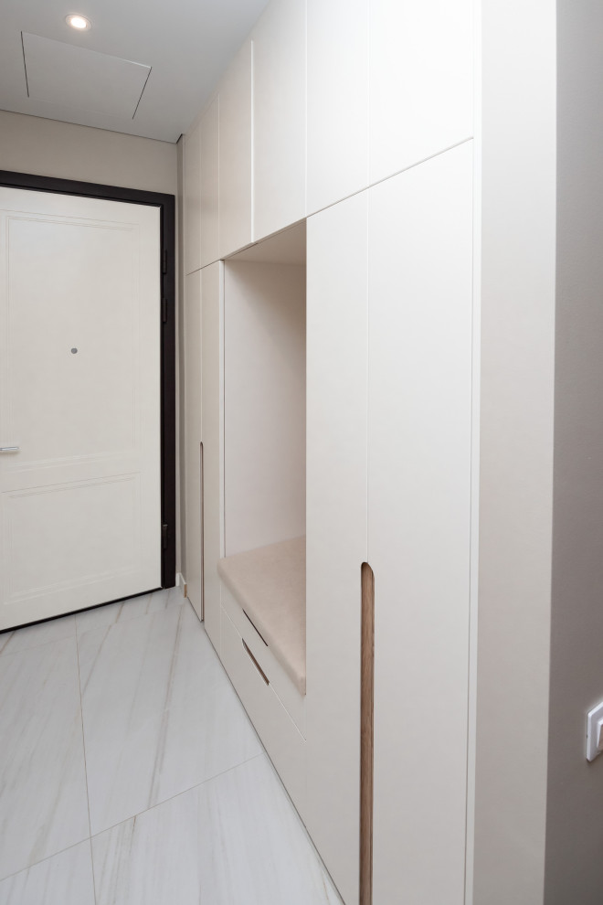 Гардероб и шкаф в прихожую в минималистичном стиле