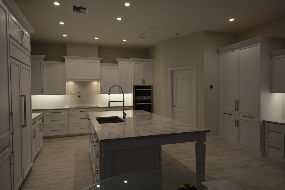 Inspiration for a transitional kitchen remodel in Miami