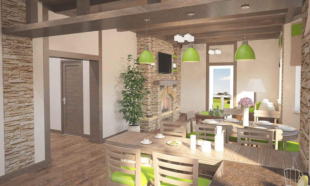 Дизайн интерьера кухни-гостиной