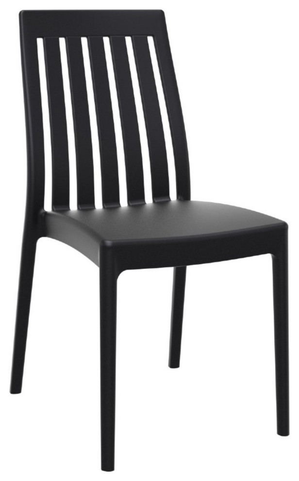 Soho Dining Chair Black, Set of 2 Contemporary Outdoor Dining
