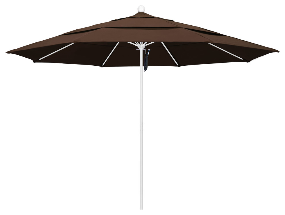 11' Fiberglass Umbrella White, Pacifica, Mocha, 11'