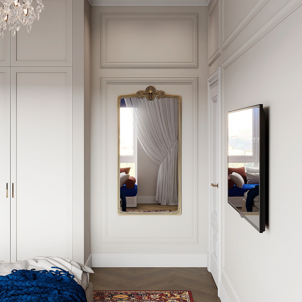 Утонченный проект с использованием разных стилей для семьи с двумя детьми