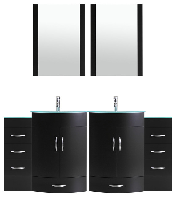 84 Black Vanity 30 Double Sink Bases 12 Drawer Lv5 84 Black Vanity 30 Double Sink Bases 12 Drawer