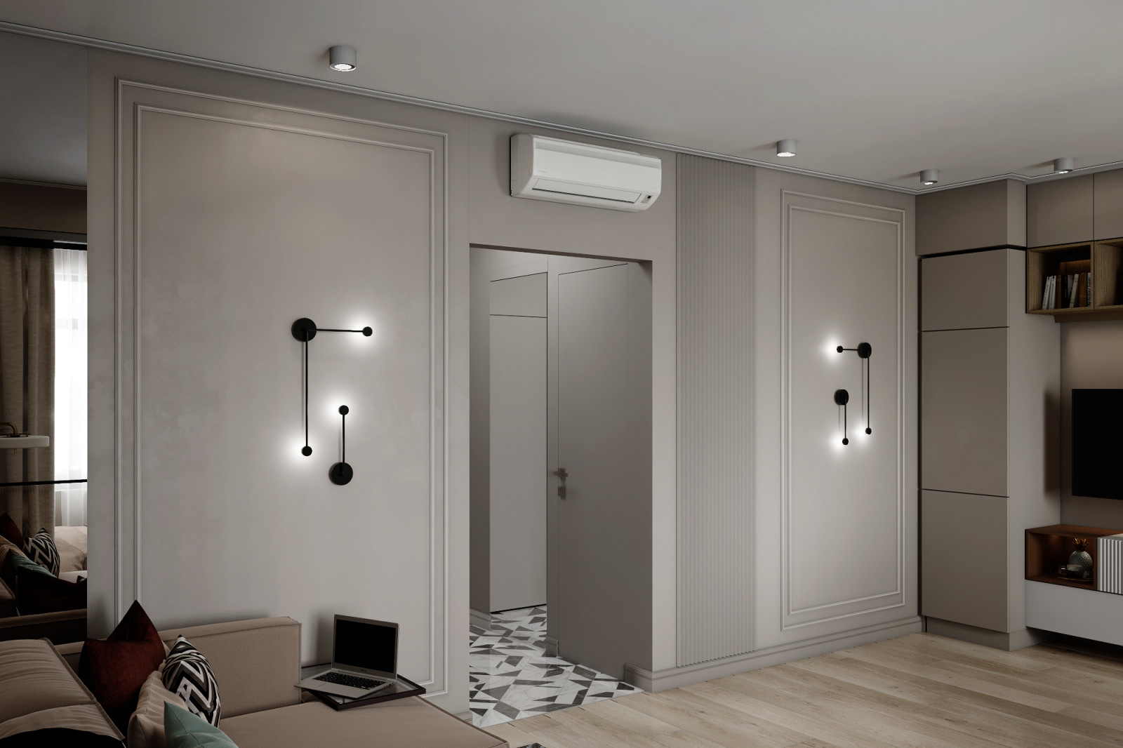 Кофе, мята и корица.