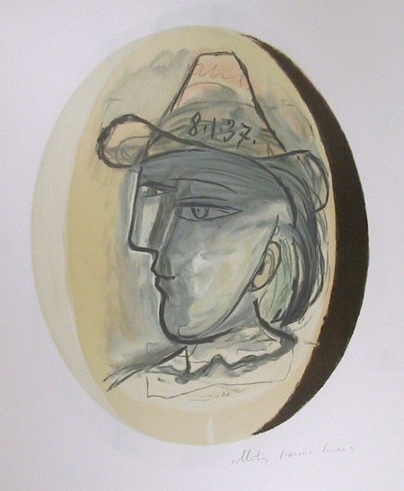 Pablo Picasso, Tete, 24-7, Lithograph