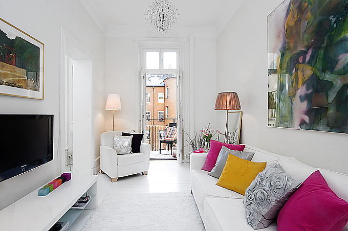 Bild på ett vintage vardagsrum