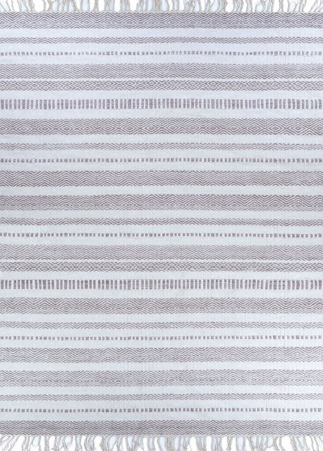 Couristan Inlet Lavalette 9362 and 0392 Striped Rug, Boardwalk, 8'0"x10'0"