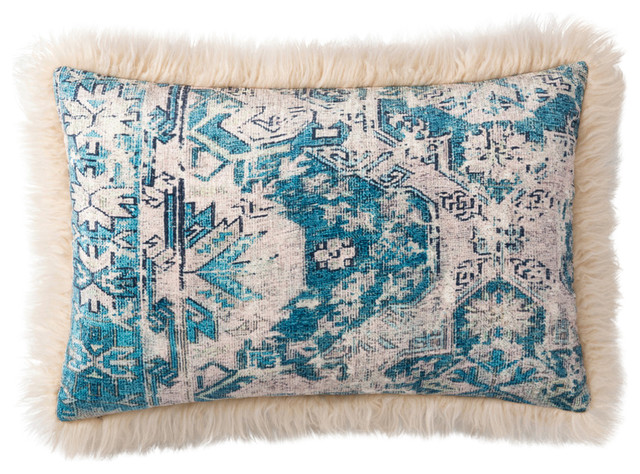 Loloi Decorative Throw Pillow 13 X21 Cover Only Multi Ivory