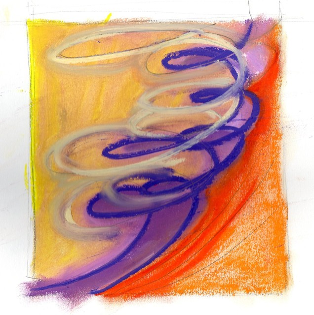 croquis aux pastels moderne-tableau-d-art