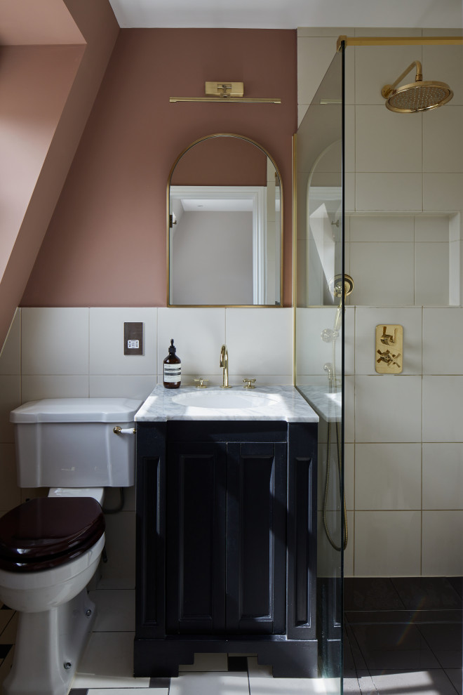 loft shower room Transitional Bathroom London by CATO creative