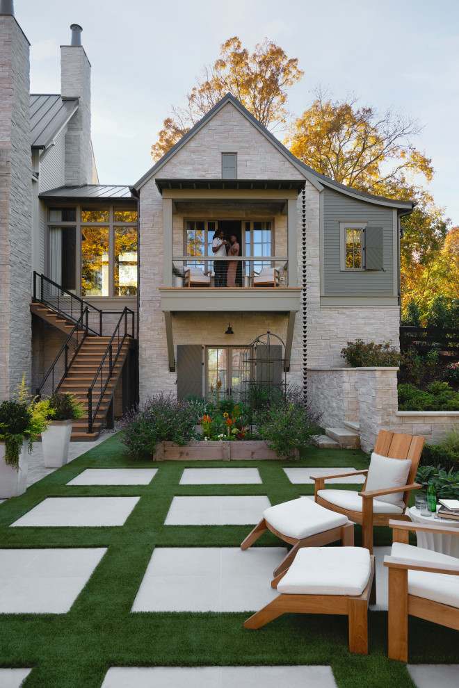 Design ideas for a transitional full sun concrete paver landscaping in Nashville.