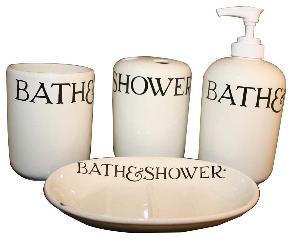 Renovators Bathroom Accessories Includes Bath Tumbler, Ceramic Bath Organizer