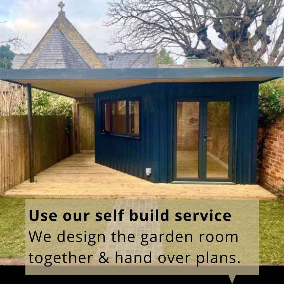 This is an example of a scandinavian garden shed and building in Oxfordshire.