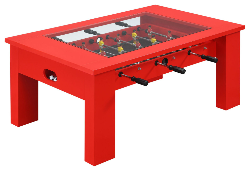 Foosball Coffee Table, Red Contemporary Game Tables by Almo