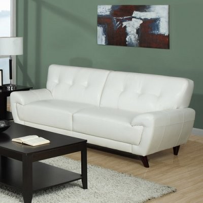 Anton Leather Sofa - White