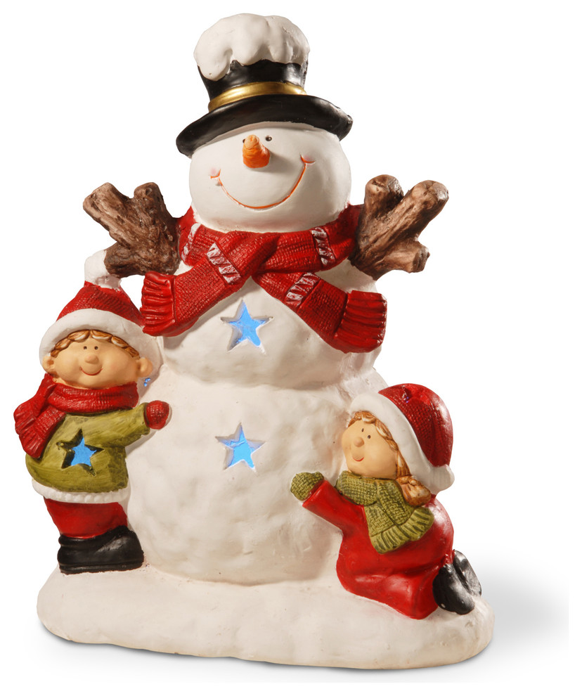 National Tree Company Christmas Holiday Lighted Snowman Decor Piece - 17"H