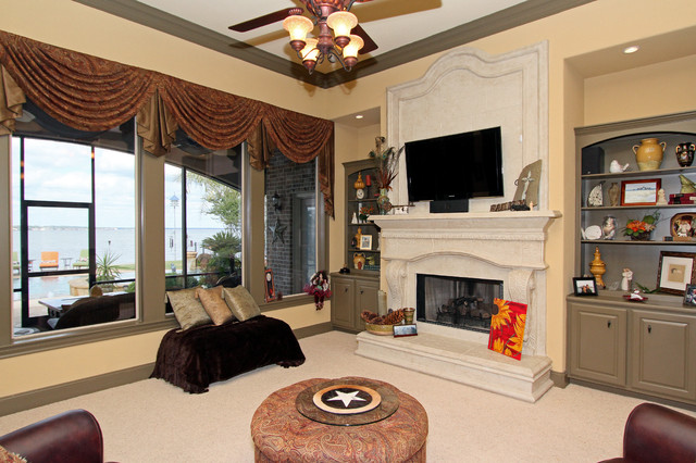 Brookhaven Residence mediterranean-living-room