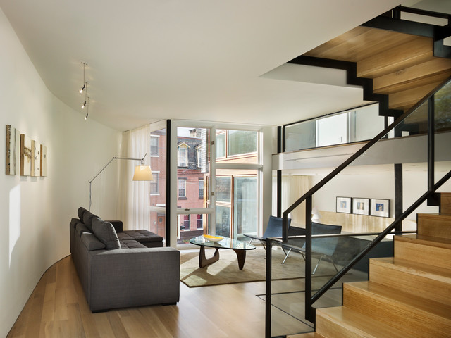 Split Level House modern-vardagsrum