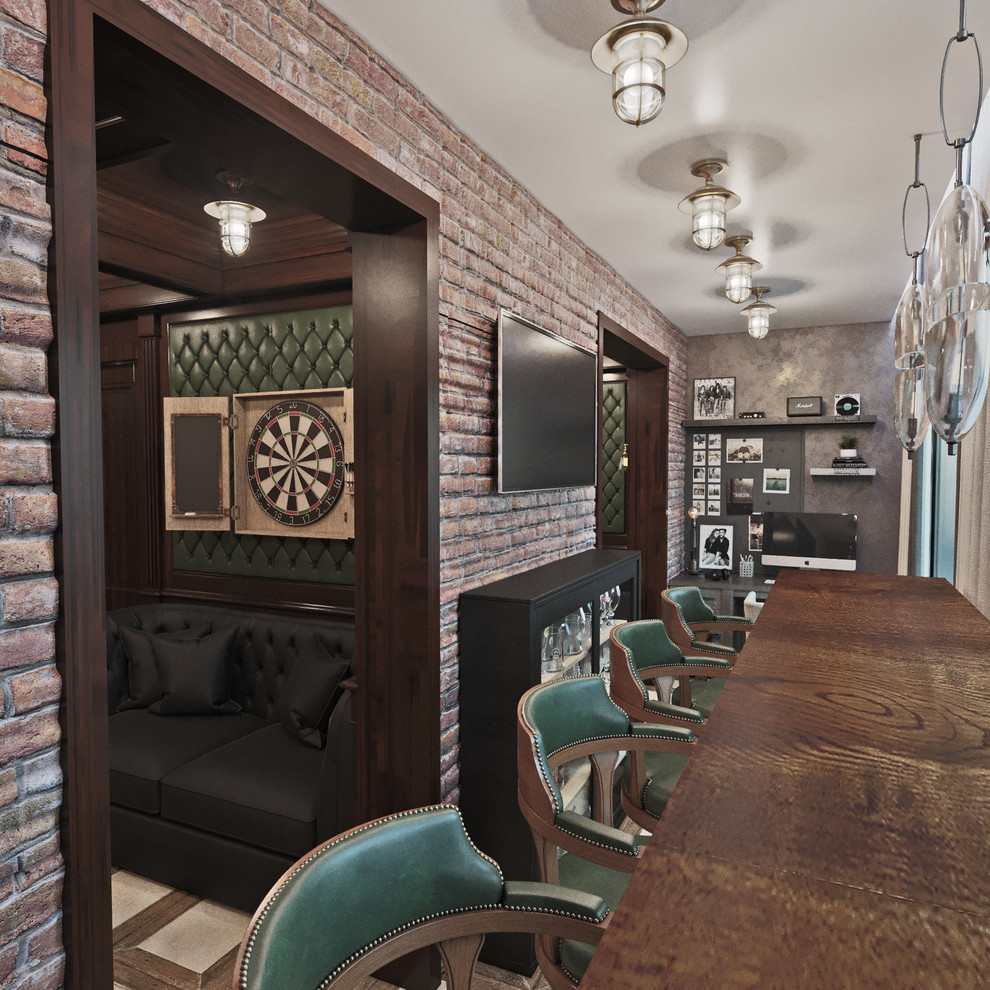 Квартира на Пулковском шоссе в стиле ирландского паба. 40 кв.м. Вариант 2.